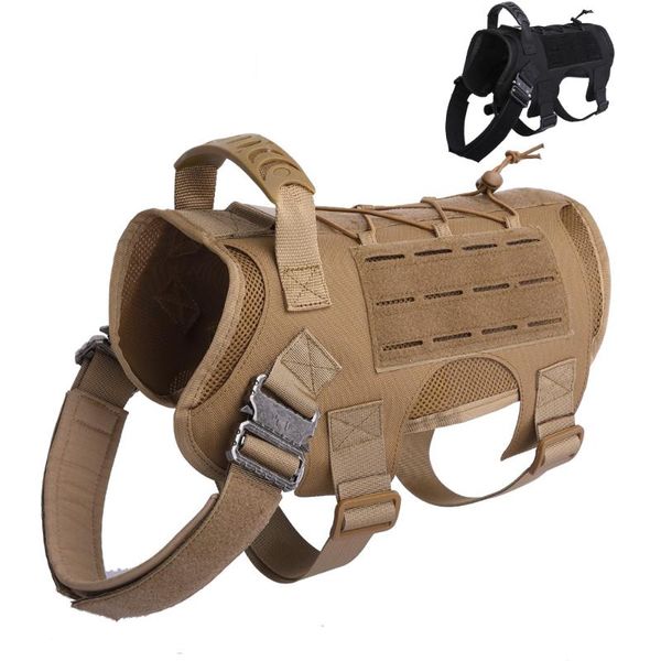 tactical training dog vest nylon hunting molle waterproof dog vest adjustable harness with handle, Camo;black
tactical training dog vest nylon hunting molle waterproof dog vest adjustable harness with handle, Camo;black