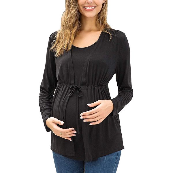 women maternity blouse long sleeve double layer nursing t-shirt for breastfeeding ladies casual pregnancy clothes m850#, White
women maternity blouse long sleeve double layer nursing t-shirt for breastfeeding ladies casual pregnancy clothes m850#, White