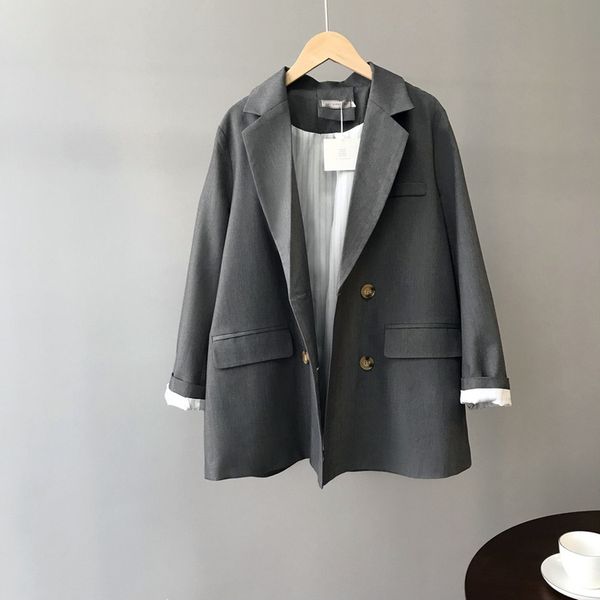 women's suits & blazers 2021 women autumn coat turn down collar blazer feminino drouble breasted ladies casaco for, White;black
women's suits & blazers 2021 women autumn coat turn down collar blazer feminino drouble breasted ladies casaco for, White;black