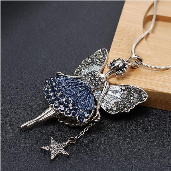 pendant angel necklace zirconia star women ladies winter necklace long sweater necklace chain little princess decoration ga731, Silver
pendant angel necklace zirconia star women ladies winter necklace long sweater necklace chain little princess decoration ga731, Silver
