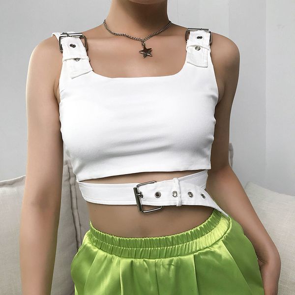 buckle belt crop woman vest black white women streetwear cropped tank stretch slim fashion ladies tanksummer
buckle belt crop woman vest black white women streetwear cropped tank stretch slim fashion ladies tanksummer
