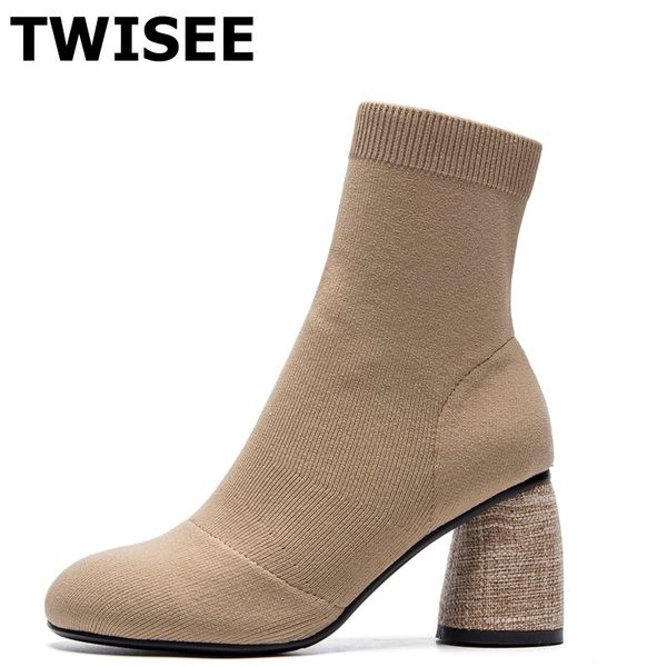 mid calf boots solid pumps new style zapatos mujer fashion round toe woman party shoes round heels cm knitting, Black
mid calf boots solid pumps new style zapatos mujer fashion round toe woman party shoes round heels cm knitting, Black