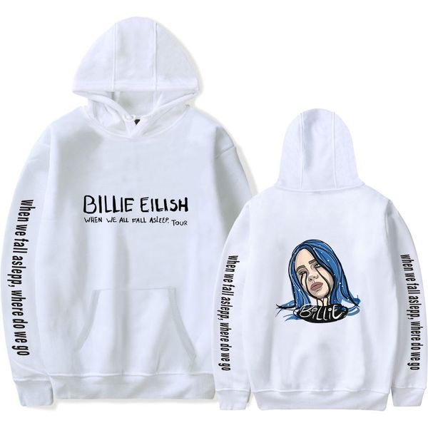 2019 white billie eilish hoodies men/women sweatshirts harajuku hooded autumn fashion billie eilish girls white pullovers, Black
2019 white billie eilish hoodies men/women sweatshirts harajuku hooded autumn fashion billie eilish girls white pullovers, Black