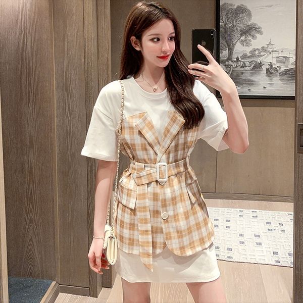 2020 western-style slim loose short-sleeved fake two-piece mid-length dress long skirt 2020 western-style slim loose short-sleeved fake, White
2020 western-style slim loose short-sleeved fake two-piece mid-length dress long skirt 2020 western-style slim loose short-sleeved fake, White