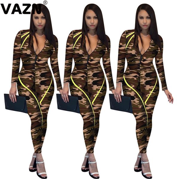 vazn yd8136 new 2019 camouflage casual women print jumpsuits v-neck full sleeve jumpsuits ladie pencil bodycon, Black;white
vazn yd8136 new 2019 camouflage casual women print jumpsuits v-neck full sleeve jumpsuits ladie pencil bodycon, Black;white