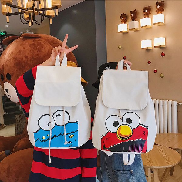 2019 women cartoon fashion female bagpack sesame street drawstring canvas cute funny quality shoulder teenager girls school bags
2019 women cartoon fashion female bagpack sesame street drawstring canvas cute funny quality shoulder teenager girls school bags
