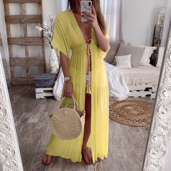 women lace bikini cover up cardigan lace up swimwear femme beach dress kaftan beach tunic swimsuit pareos cape mayo mujer smock
women lace bikini cover up cardigan lace up swimwear femme beach dress kaftan beach tunic swimsuit pareos cape mayo mujer smock