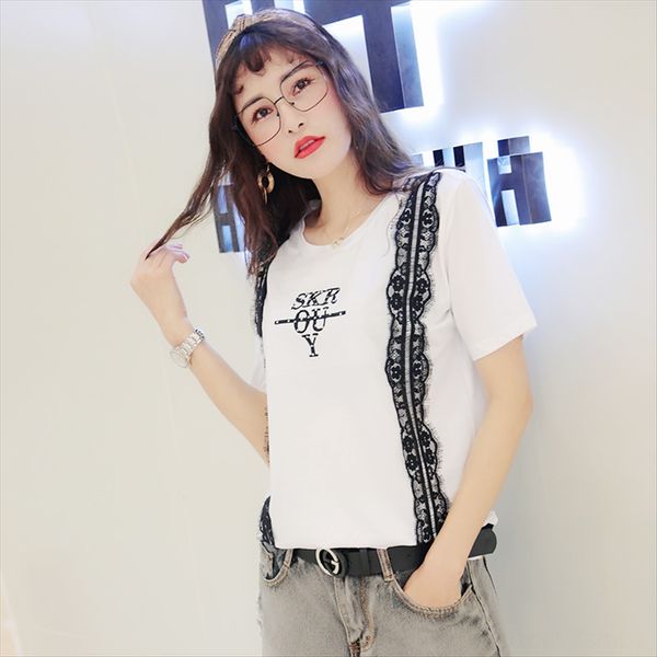 short-sleeved women's 2020 summer clothes all-match loose slim letter lace short-sleeved women's 2020 summer clothes all-match loo, White
short-sleeved women's 2020 summer clothes all-match loose slim letter lace short-sleeved women's 2020 summer clothes all-match loo, White