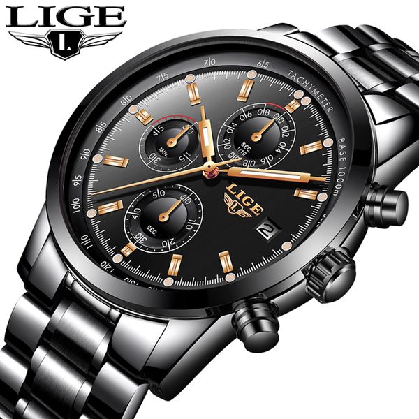 lige watch men fashion sport quartz clock mens watches full steel business waterproof watch relogio masculino, Slivery;brown
lige watch men fashion sport quartz clock mens watches full steel business waterproof watch relogio masculino, Slivery;brown