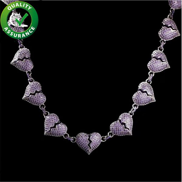 iced out chains designer jewelry luxury men diamond necklace chain hip hop bling chains jewelry men heart broken charms fashion purple love, Silver
iced out chains designer jewelry luxury men diamond necklace chain hip hop bling chains jewelry men heart broken charms fashion purple love, Silver