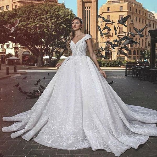 2019 plus size wedding dresses bridal gowns v neck cap sleeve lace applique ball gown robe de mariée custom made vintage wedding dress, White
2019 plus size wedding dresses bridal gowns v neck cap sleeve lace applique ball gown robe de mariée custom made vintage wedding dress, White