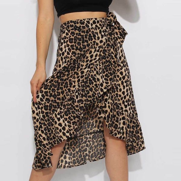 leopard print skirt women ladies high tie bow ruffle hem frill wrap midi skirts spodnica women skirt faldas mujer moda 2019, Black
leopard print skirt women ladies high tie bow ruffle hem frill wrap midi skirts spodnica women skirt faldas mujer moda 2019, Black