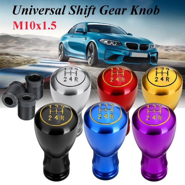 5 speed universal car auto gear shift knob with 12 10 8mm for manual transmission aluminum alloy automatic gear level 5 color
5 speed universal car auto gear shift knob with 12 10 8mm for manual transmission aluminum alloy automatic gear level 5 color