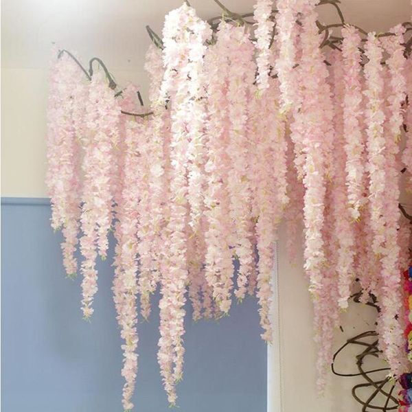88cm cherry blossom vine sakura artificial flowers for party wedding ceiling decoration wall hanging rattan fleur artificielle
88cm cherry blossom vine sakura artificial flowers for party wedding ceiling decoration wall hanging rattan fleur artificielle