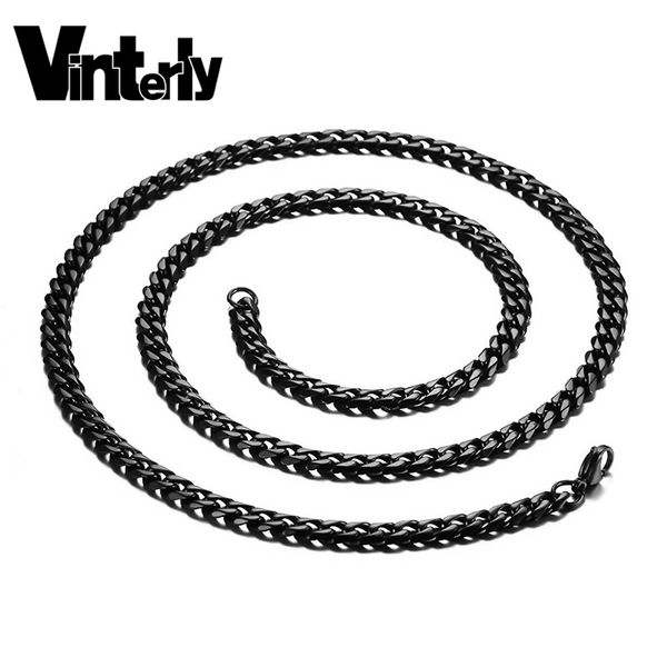 vinterly 7mm wide 3 colors gold black necklace stainless steel necklaces pendant women men jewelry lobster clasps, Silver
vinterly 7mm wide 3 colors gold black necklace stainless steel necklaces pendant women men jewelry lobster clasps, Silver