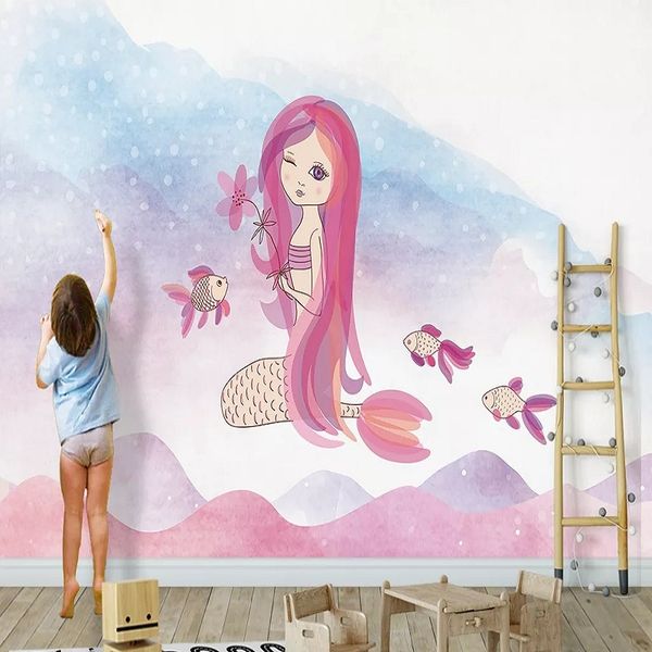 custom large mural 3d wallpaper cartoon cute mermaid baby bedroom mural tv back wall decor deep 5d embossed
custom large mural 3d wallpaper cartoon cute mermaid baby bedroom mural tv back wall decor deep 5d embossed