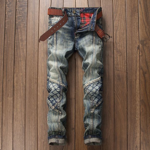 new mens jeans fashion retro pattern washed straight pants slim fit denim jeans motorcycle pants jeans for men, Blue
new mens jeans fashion retro pattern washed straight pants slim fit denim jeans motorcycle pants jeans for men, Blue