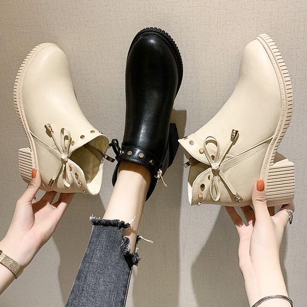 brand women's shoes lace up boots winter footwear round toe booties woman 2019 low heel boots-women fashion rubber 2020 autumn, Black
brand women's shoes lace up boots winter footwear round toe booties woman 2019 low heel boots-women fashion rubber 2020 autumn, Black