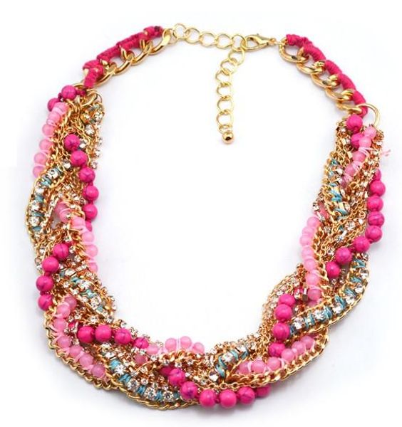 new fashion gold plated multilayer snake chains beads rhinestone rope choker statement necklace, Golden;silver
new fashion gold plated multilayer snake chains beads rhinestone rope choker statement necklace, Golden;silver