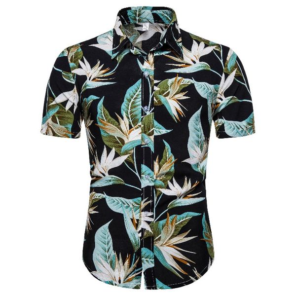 men's summer brand new short sleeve hawaiian beach vacation business shirts in european and american sizes shirt men, White;black
men's summer brand new short sleeve hawaiian beach vacation business shirts in european and american sizes shirt men, White;black