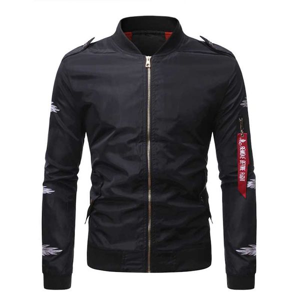 bomber jacket men feather print personality design stand collar jackets male outdoor sports plus size coat new arrival, Black;brown
bomber jacket men feather print personality design stand collar jackets male outdoor sports plus size coat new arrival, Black;brown