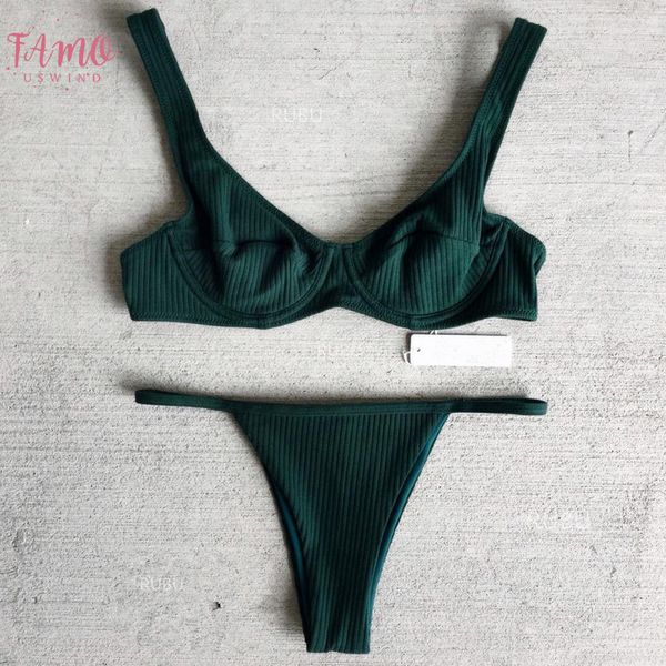 white green bikini new padded underwire solid color bikini set women swimsuit low waisted padded swimwear beacher, White;black
white green bikini new padded underwire solid color bikini set women swimsuit low waisted padded swimwear beacher, White;black