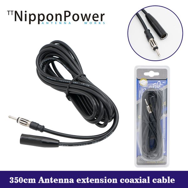 

auto car 3.5m radio antenna extension coaxial cable vehicle am fm antena aerial adapter universal antenna connection plug refit gps