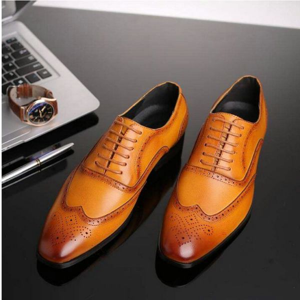 dress shoes fashion pointed toe lace up men's business casual brown black leather oxfords mens big size a51-98 
dress shoes fashion pointed toe lace up men's business casual brown black leather oxfords mens big size a51-98