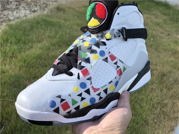 8 8s quai 54 basketball shoes new released viii mens white multi-color sports shoes ship with box size us7-13, White;red
8 8s quai 54 basketball shoes new released viii mens white multi-color sports shoes ship with box size us7-13, White;red
