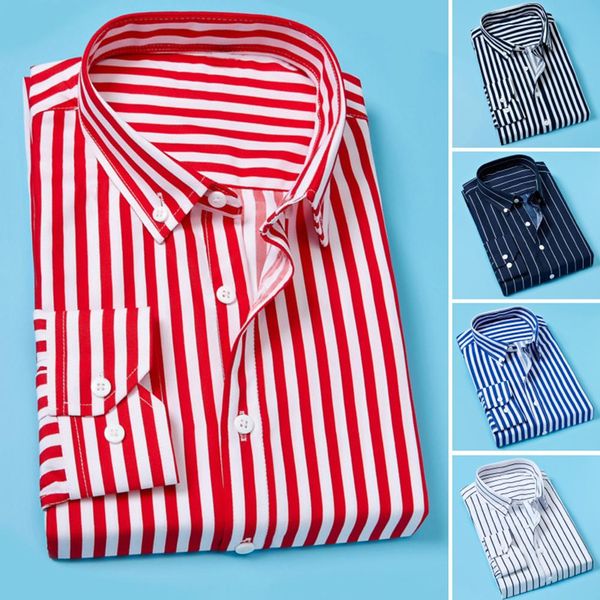 fashion men shirt vertical stripes men spring autumn long sleeve business casual shirt -5xl, White;black
fashion men shirt vertical stripes men spring autumn long sleeve business casual shirt -5xl, White;black
