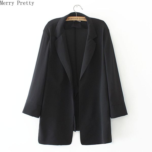 2020 spring office lady solid suits oversize 4xl blazers notched collar long sleeve long blazer for women elegant outwear coat, White;black
2020 spring office lady solid suits oversize 4xl blazers notched collar long sleeve long blazer for women elegant outwear coat, White;black