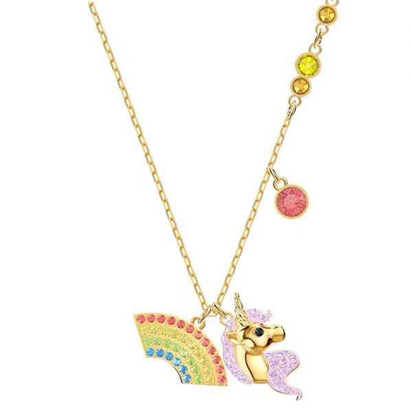 swan brand designer necklace rainbow unicorn pendant girl dreamy colorful crystal necklace christma jewelry gift, Silver
swan brand designer necklace rainbow unicorn pendant girl dreamy colorful crystal necklace christma jewelry gift, Silver