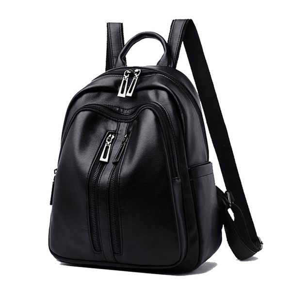 new ladies backpack casual female bagpack daily simple style solid color school bags durable black
new ladies backpack casual female bagpack daily simple style solid color school bags durable black