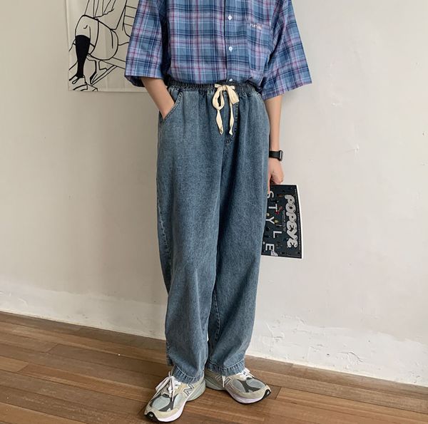men's jeans 2021 spring and summer youth male solid color simple big pocket loose fashion casual straight pants, Blue
men's jeans 2021 spring and summer youth male solid color simple big pocket loose fashion casual straight pants, Blue