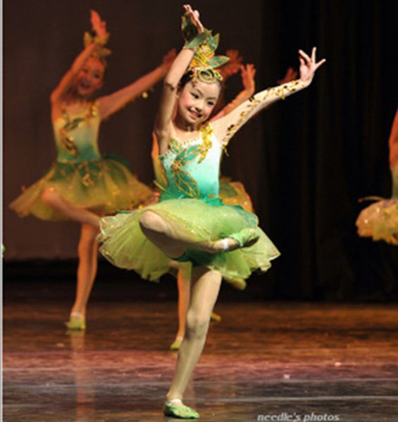 children's grass performance costume spring dawn green dance dress pond moonlight jasmine open pompon skirt style, Black;red
children's grass performance costume spring dawn green dance dress pond moonlight jasmine open pompon skirt style, Black;red