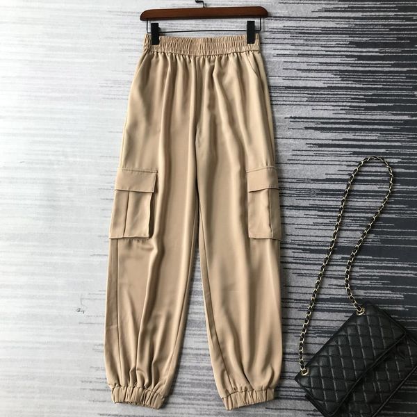 women pant spring / summer 2020 new trousers fashion casual solid color cargo pants, Black;white
women pant spring / summer 2020 new trousers fashion casual solid color cargo pants, Black;white