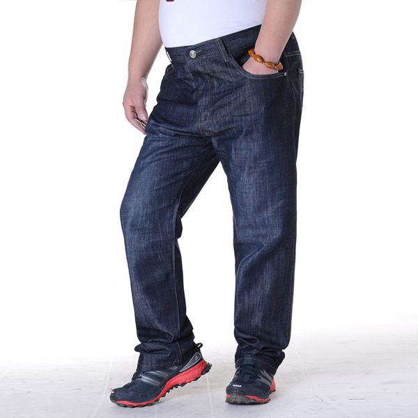 men's spring and summer thin high waist jeans loose casual cotton long trousers super large male size 36-40 41-48, Blue
men's spring and summer thin high waist jeans loose casual cotton long trousers super large male size 36-40 41-48, Blue