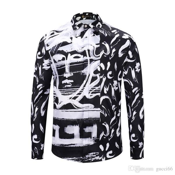 brand new luxury print slim fit casual long sleeve men shirt mens dress shirts men's medusa shirts, White;black
brand new luxury print slim fit casual long sleeve men shirt mens dress shirts men's medusa shirts, White;black