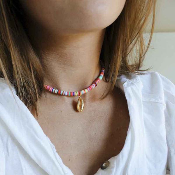 summer polymer clay choker necklace women adjustable bohemian gold color shell chocker necklace femme jewelry, Golden;silver
summer polymer clay choker necklace women adjustable bohemian gold color shell chocker necklace femme jewelry, Golden;silver
