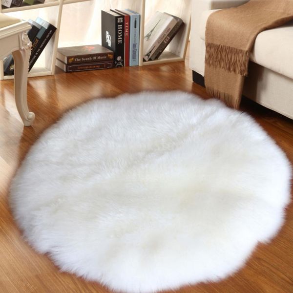 round soft artificial sheepskin sofa stool chair cover rug / large shaggy area 80x80x6cm
round soft artificial sheepskin sofa stool chair cover rug / large shaggy area 80x80x6cm
