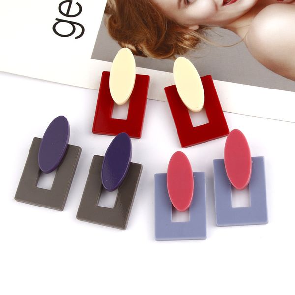 red acrylic resin oval dangle earrings for women geometry big circle square earrings acetate brincos, Silver
red acrylic resin oval dangle earrings for women geometry big circle square earrings acetate brincos, Silver