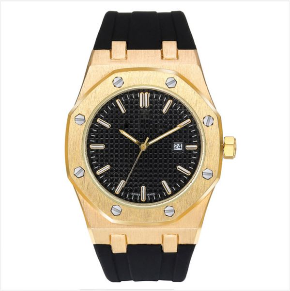 fashion mens womens luxe watches 41mm rubber strap sapphire stainless steel quartz movement male watch casual sport wristwatches 15, Slivery;brown
fashion mens womens luxe watches 41mm rubber strap sapphire stainless steel quartz movement male watch casual sport wristwatches 15, Slivery;brown