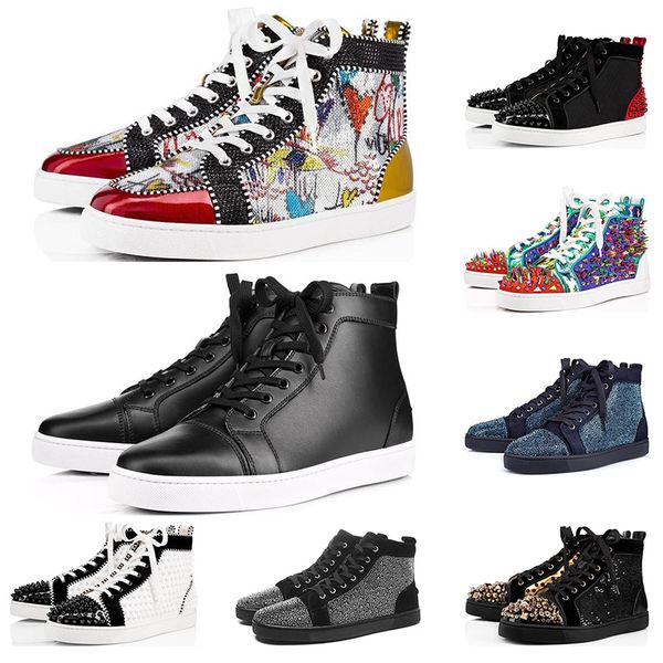 ale vintage designer graffiti flat red bottoms mens womens genuine leather low cut party studded spikes platform sneakers casual shoes, Black
ale vintage designer graffiti flat red bottoms mens womens genuine leather low cut party studded spikes platform sneakers casual shoes, Black