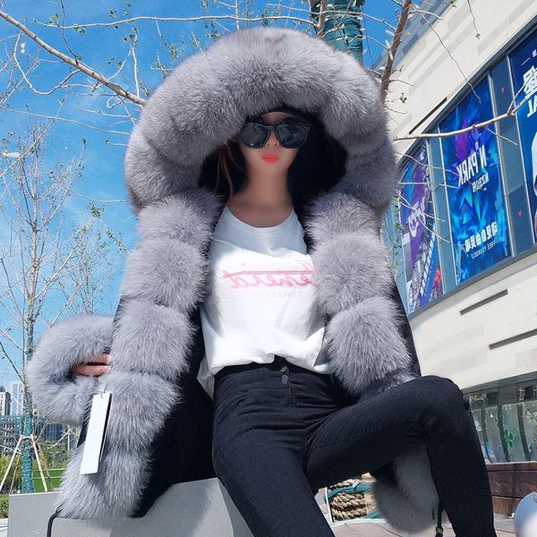 2019 зима новый супер большой меховой воротник пальто шуба лайнера преодолеть куртку женскую зиму, Black
2019 зима новый супер большой меховой воротник пальто шуба лайнера преодолеть куртку женскую зиму, Black