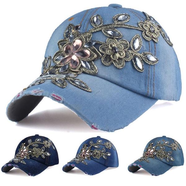 2019 new fashion women rhinestone denim cap cotton hat female flower canvas snapback caps summer baseball tennis adjustable cap, Blue;gray
2019 new fashion women rhinestone denim cap cotton hat female flower canvas snapback caps summer baseball tennis adjustable cap, Blue;gray