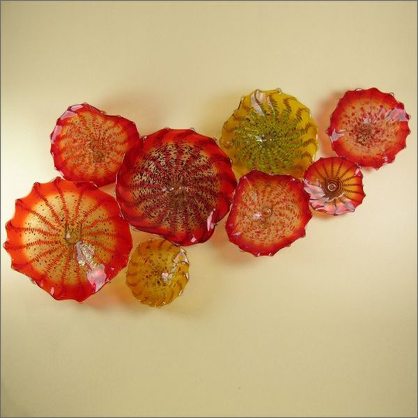 home decorative murano glass flower handicraft blown glass wall plates luxury 100% hand blown glass hanging plates irregular wave shape
home decorative murano glass flower handicraft blown glass wall plates luxury 100% hand blown glass hanging plates irregular wave shape