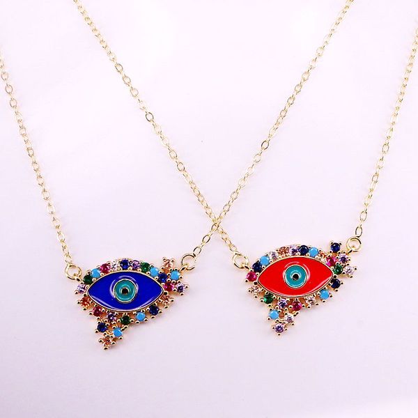 6pcs, trendy enamel eyes rainbow cubic zirconia charm pendant necklaces statement women jewelry gold color for women girl, Silver
6pcs, trendy enamel eyes rainbow cubic zirconia charm pendant necklaces statement women jewelry gold color for women girl, Silver