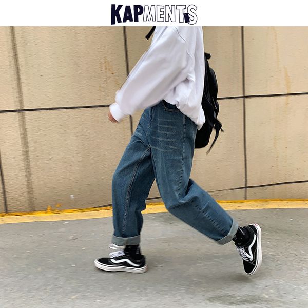 men's jeans kapments mens baggy oversized harem pants 2021 men hip hop vintage streetwear harajuku women straight denim, Blue
men's jeans kapments mens baggy oversized harem pants 2021 men hip hop vintage streetwear harajuku women straight denim, Blue