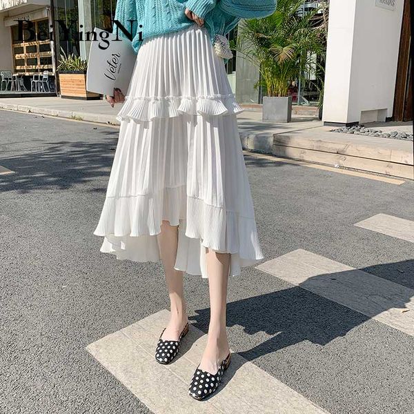 beiyingni irregular women skirt 2020 new fashion skirts ladies casual elastic midi pleated skirt korean elegant all-match, Black
beiyingni irregular women skirt 2020 new fashion skirts ladies casual elastic midi pleated skirt korean elegant all-match, Black