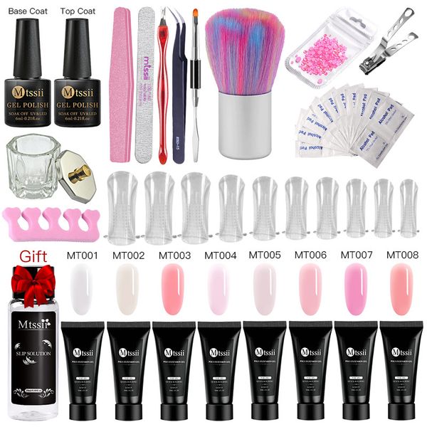 20/24pcs/set nail kit 30ml quick building gel nail polish for extensions acrylic polish art set